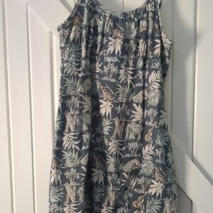 Kunahs Aloha Style Tropical Sundress, Green and Cream